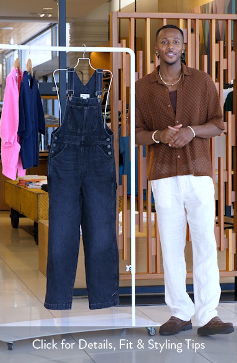 Oversized Denim Carpenter Overalls, sales video thumbnail