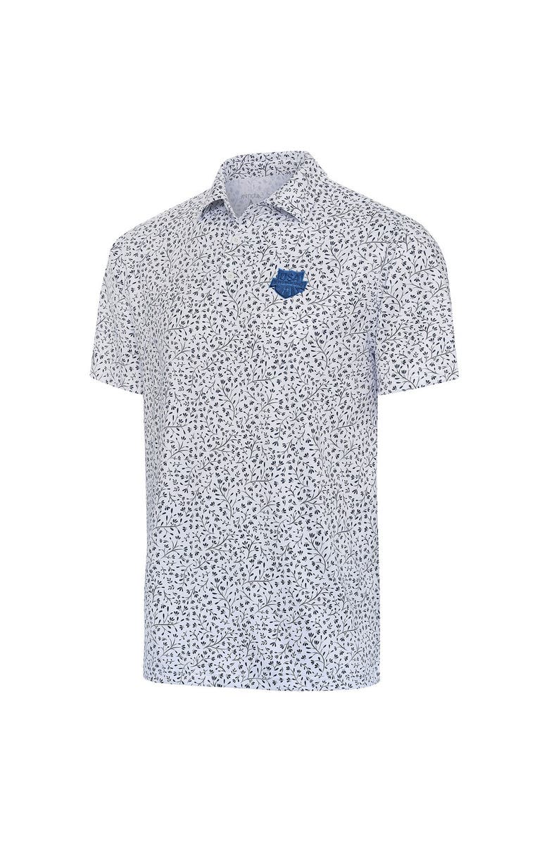 ANTIGUA Men's Antigua  White/Navy USA Swimming Motion Polo, Alternate, color, 