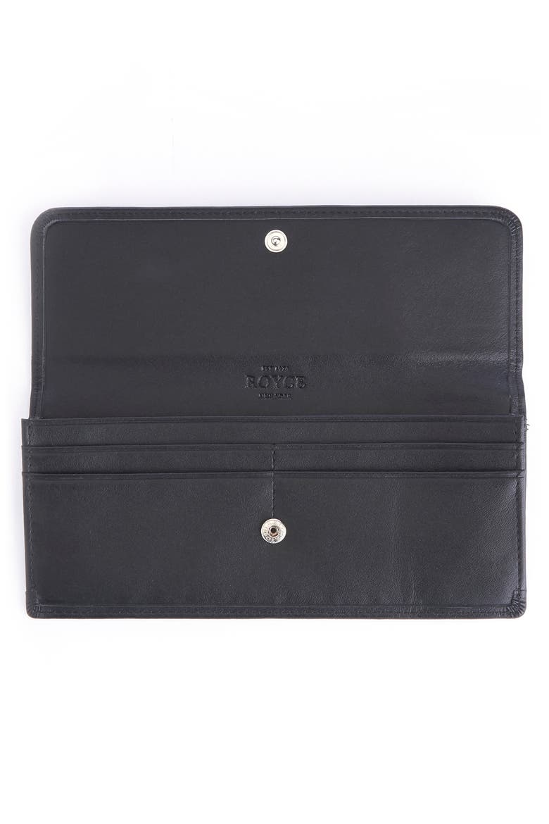 RFID Blocking Leather Clutch Wallet, Alternate, color, BLACK