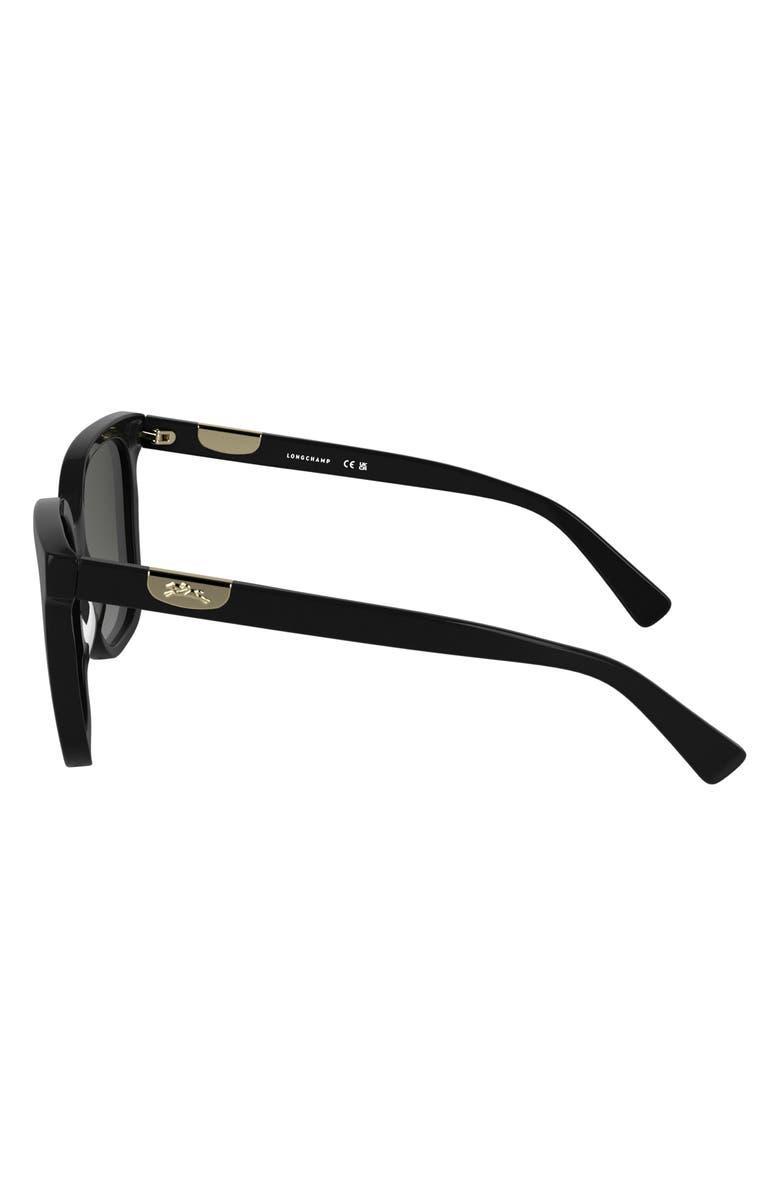 Longchamp Le Pliage 55mm Gradient Butterfly Sunglasses, Alternate, color, Black
