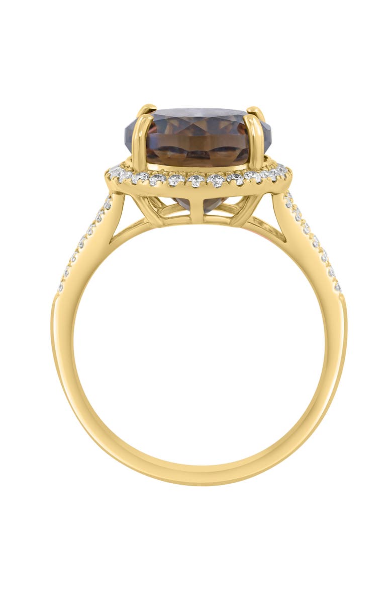 EFFY Smoky Quartz & Diamond Ring, Alternate, color, Brown