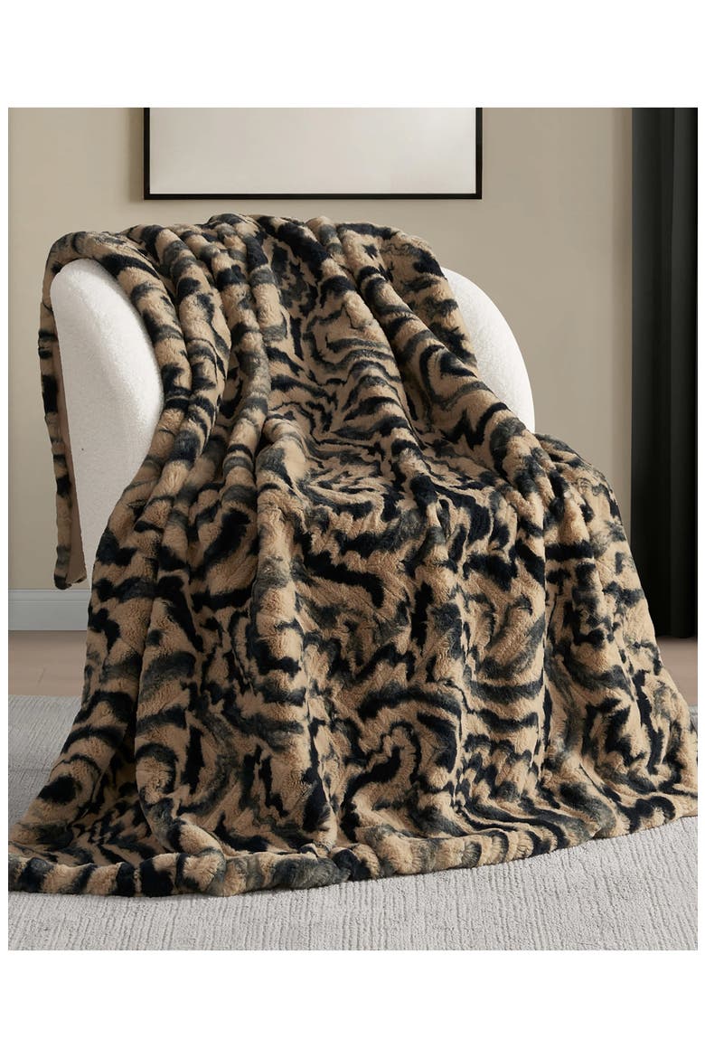 Evelyn Brushstrokes Oversize Blanket, Alternate, color, EVELYN BRUSHSTROKES BROWN