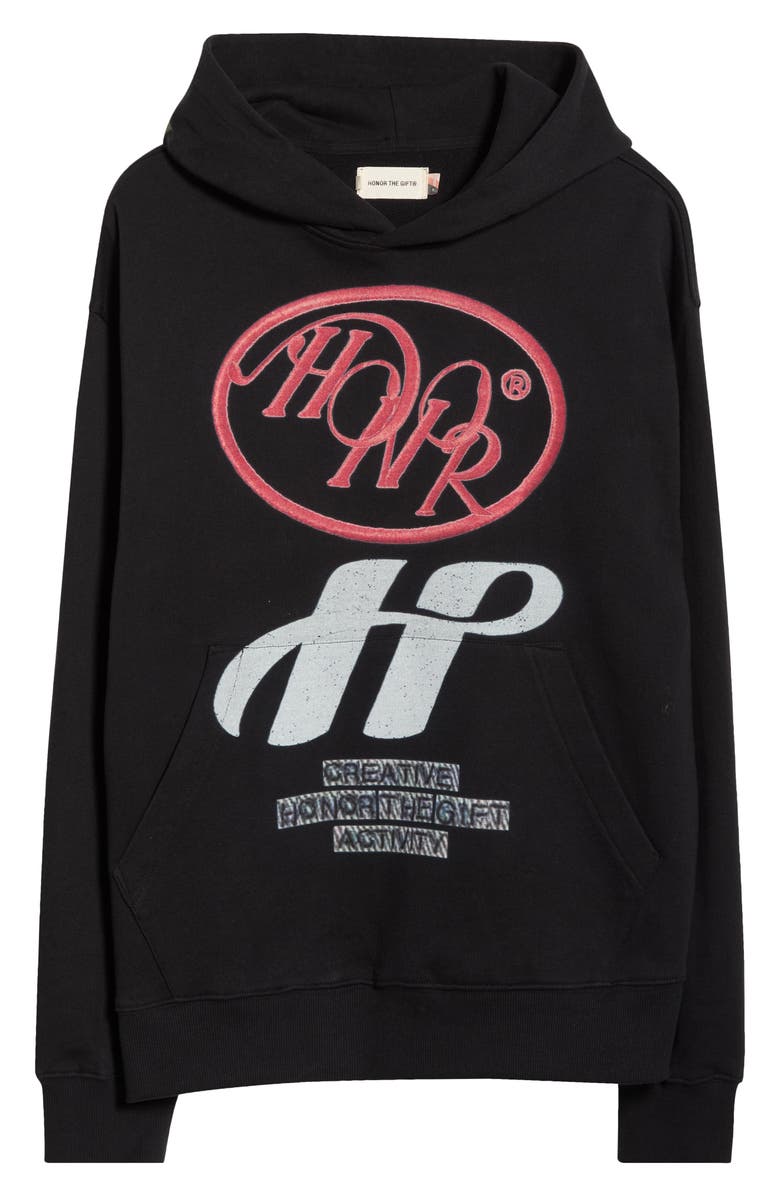 HONOR THE GIFT Pop Art Hoodie, Alternate, color, Black