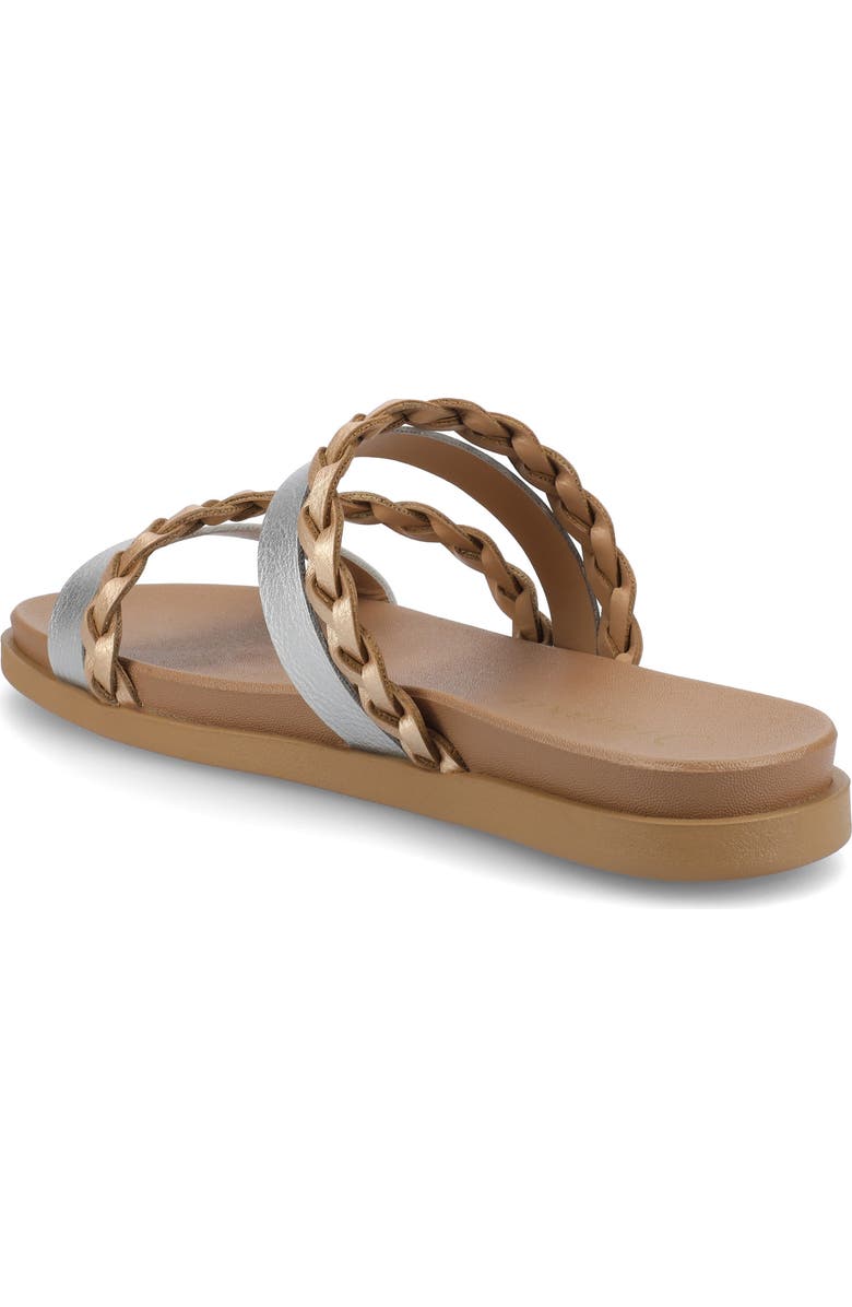 Journee Collection Colette Slide Sandal, Alternate, color, Silver