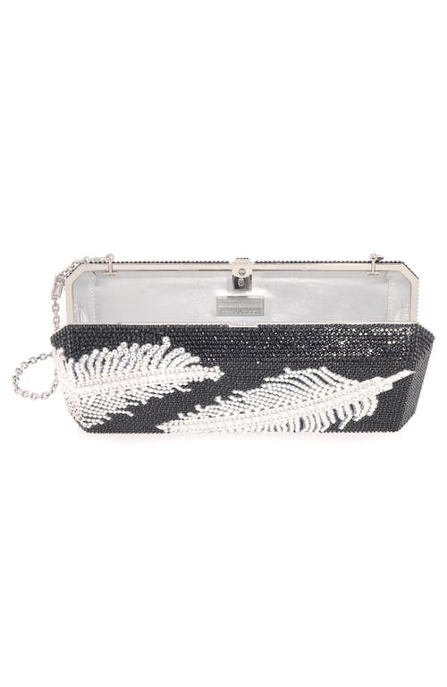 Judith Leiber Couture Slim Feather Crystal Slide Clutch In Multi