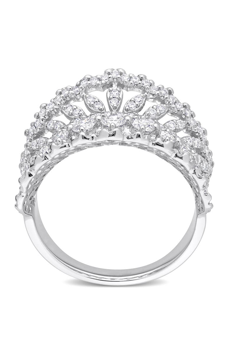 Julianna B. Lab-Grown Diamond Crown Design Wide Ring 14k, Alternate, color, White Gold