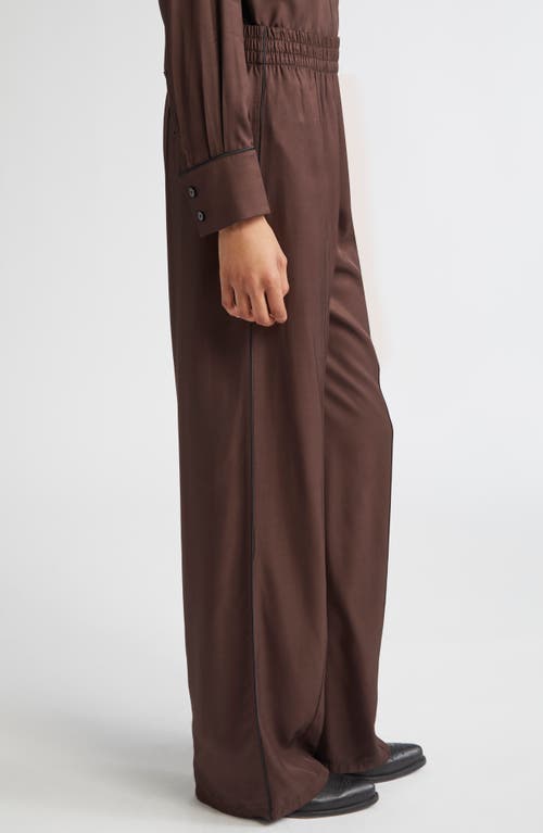 Golden Goose Journey Fluid Track Pants In Brown