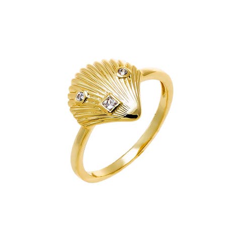 CZ Shell Ring