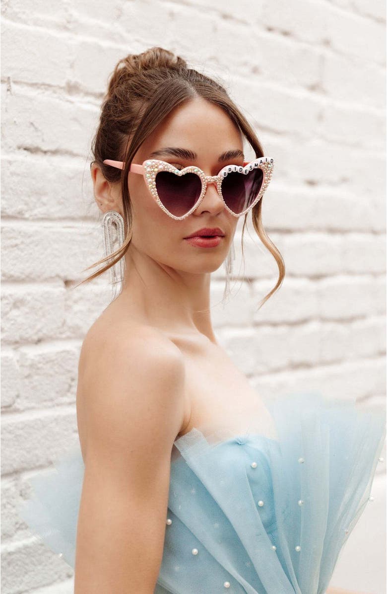 Untamed Petals Bridesmaid Sunnies, Alternate, color, Pink