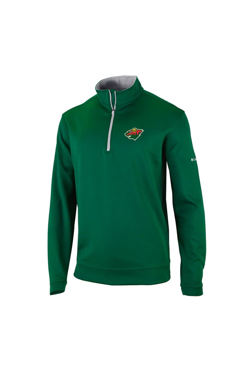 Columbia Men's Columbia Green Minnesota Wild Wickham Hills Omni-Wick Quarter-Zip Jacket, Alternate, color, Green