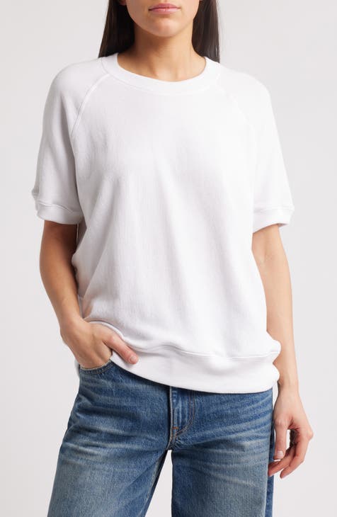Womens short sleeve sweatshirts discount