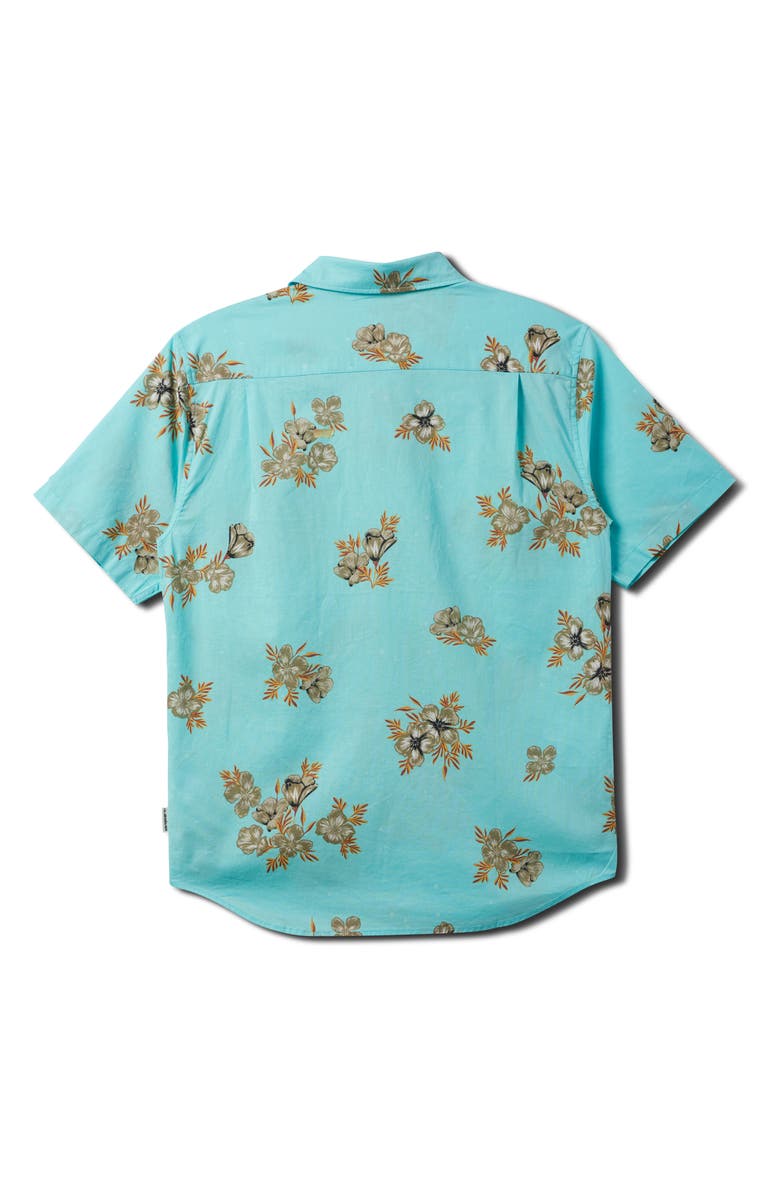 Quiksilver Habitats Classic Short Sleeve Button-Up Shirt, Alternate, color, Island Waters