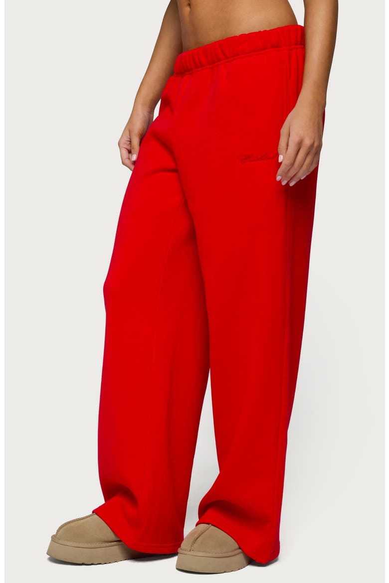 Basic Girl Wide Leg Sweatpants, Alternate, color, RED