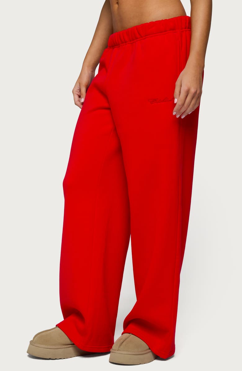 EDIKTED Basic Girl Wide Leg Sweatpants, Alternate, color,