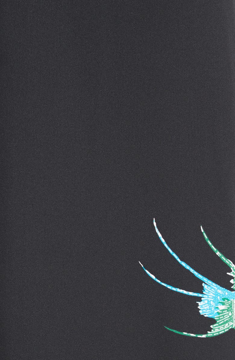 Diane von Furstenberg Asymmetrical Ruffle Midi Dress, Alternate, color, 