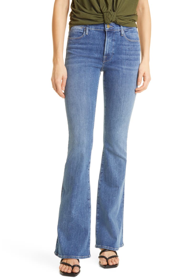 Le High Waist Flare Jeans, Main, color, ASHTON