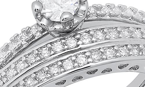 Hmy Jewelry Simulated Diamond Ring In Silver