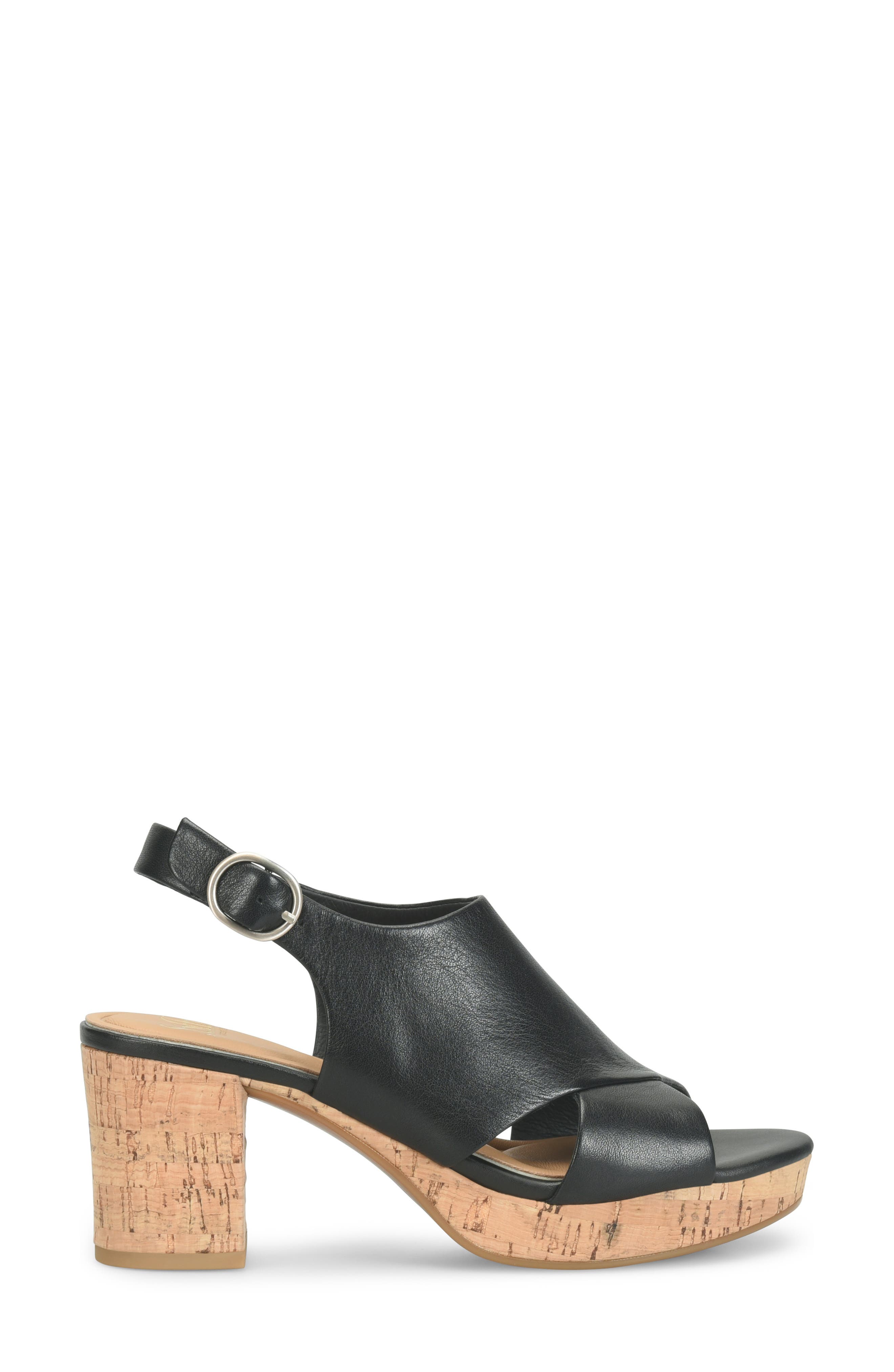 Söfft Liv Slingback Platform Sandal, Alternate, color, Black
