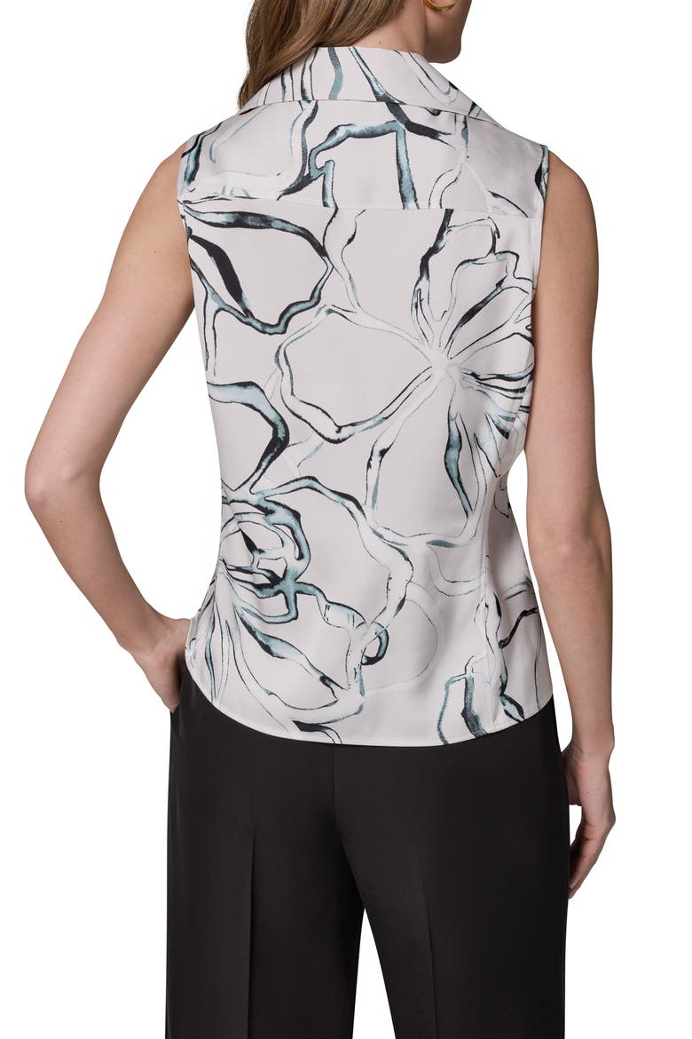 Print Sleeveless Shirt, Alternate, color, AQUAMINT MULTI