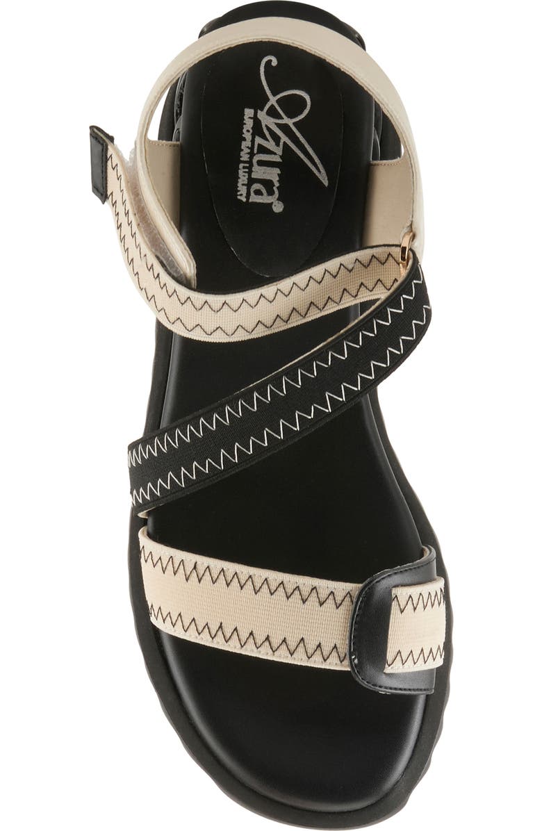 AZURA BY SPRING STEP Coolbeans Wedge Sandal, Alternate, color, Black Multi