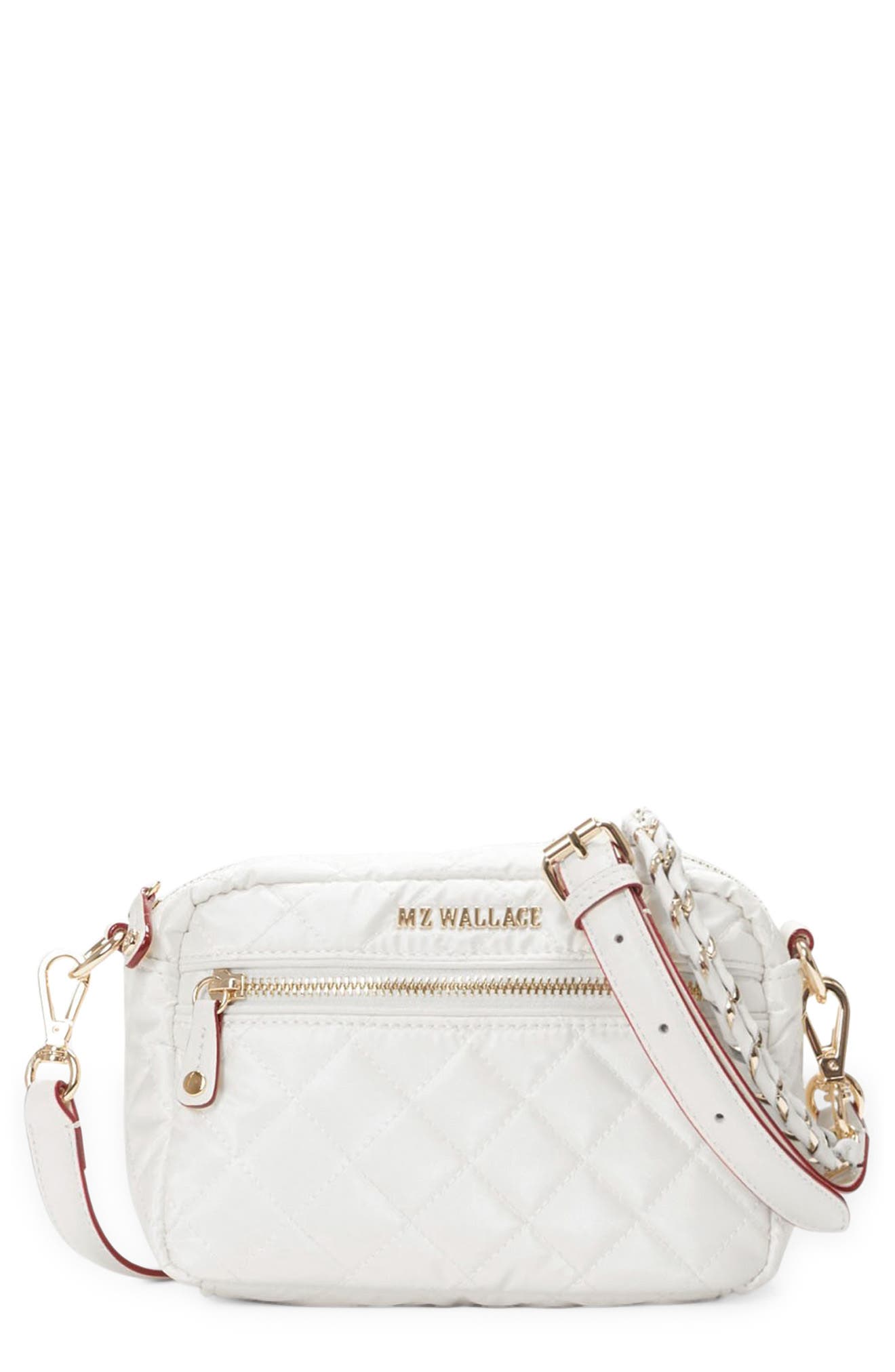 MZ Wallace Mini Crosby Quilted Nylon Crossbody Bag, Main, color, 