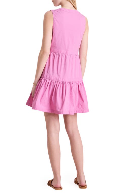 Vineyard Vines Harbor Seersucker Sundress In Ss Black Raspberry
