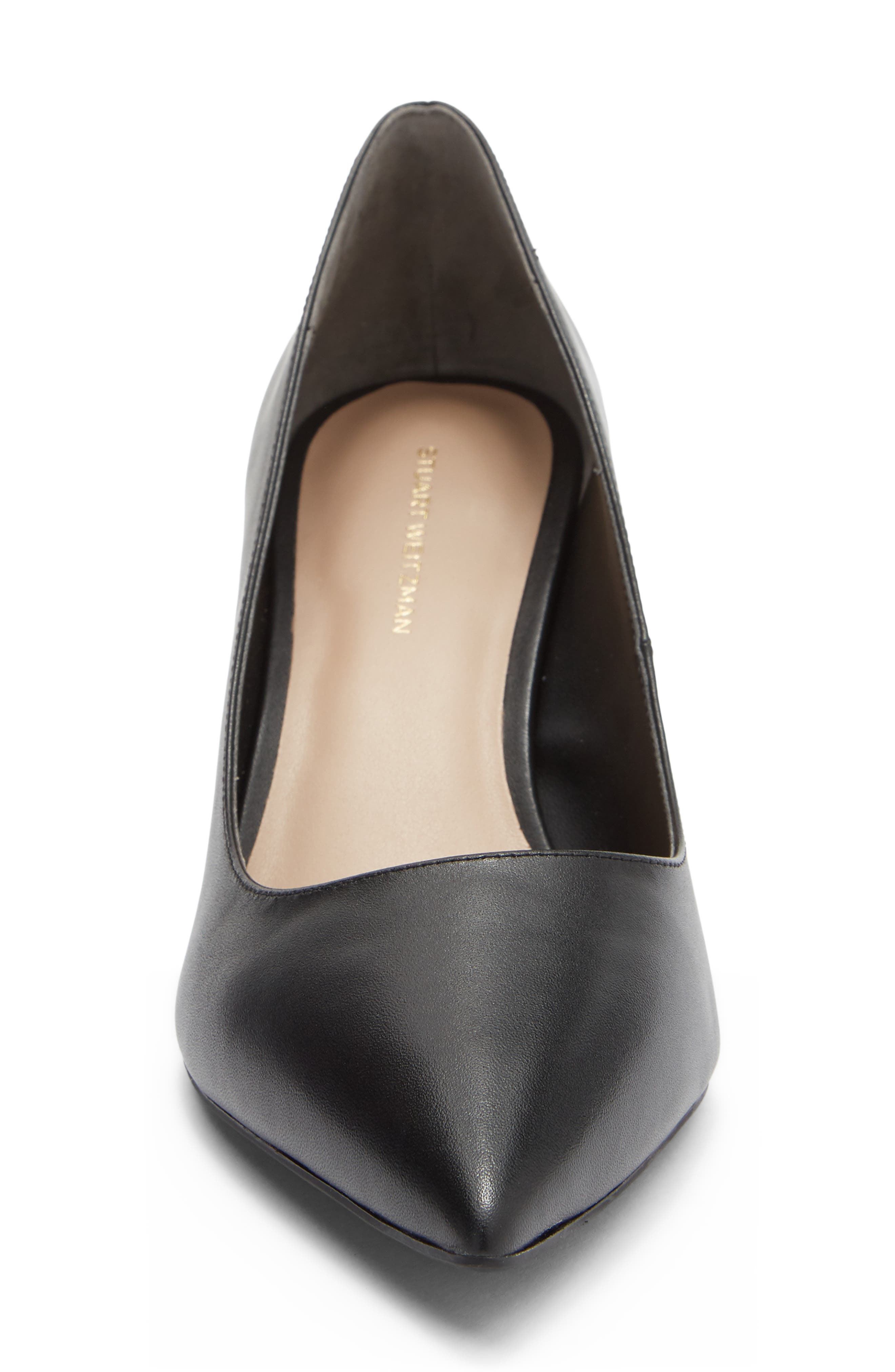 Stuart Weitzman Dancer Pointed Toe Pump, Alternate, color, Black