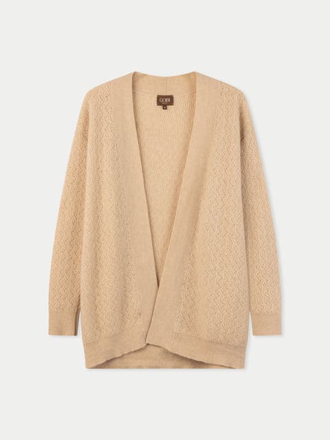 Ajour Knit Open front Cardigan