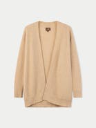 Gobi Cashmere Ajour Knit Open front Cardigan