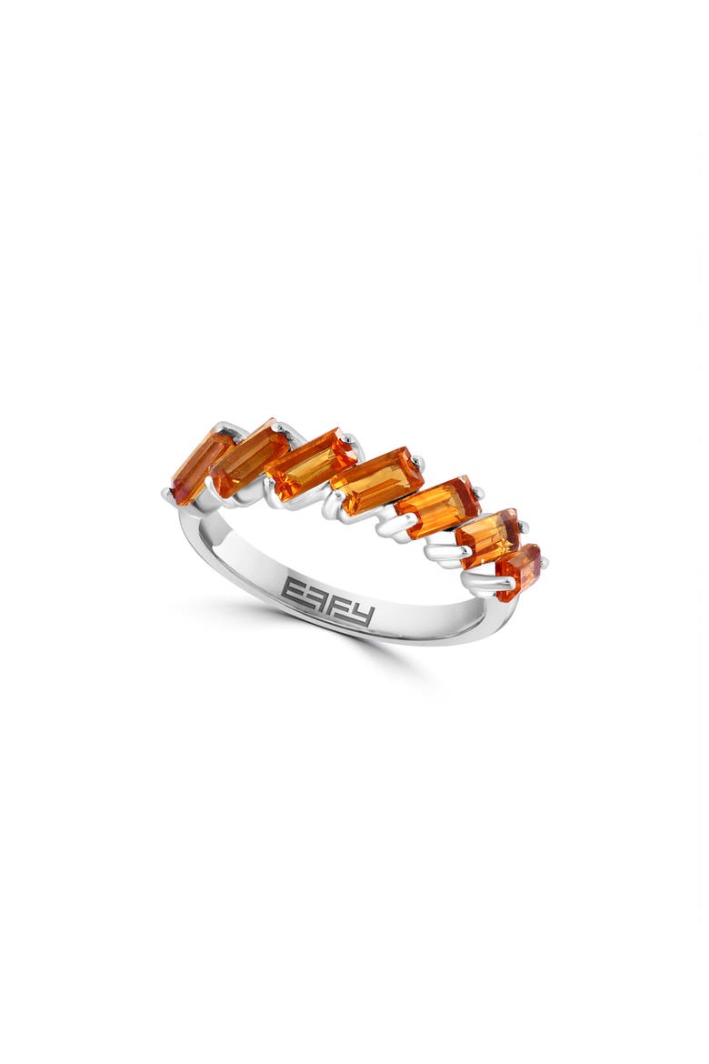 Citrine Baguette Stacking Ring, Main, color, YELLOW