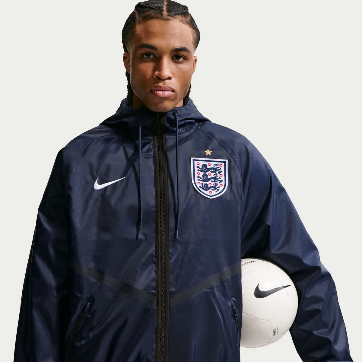 Men's Nike Navy England National Team 2026 Anthem Dri-FIT Full-Zip