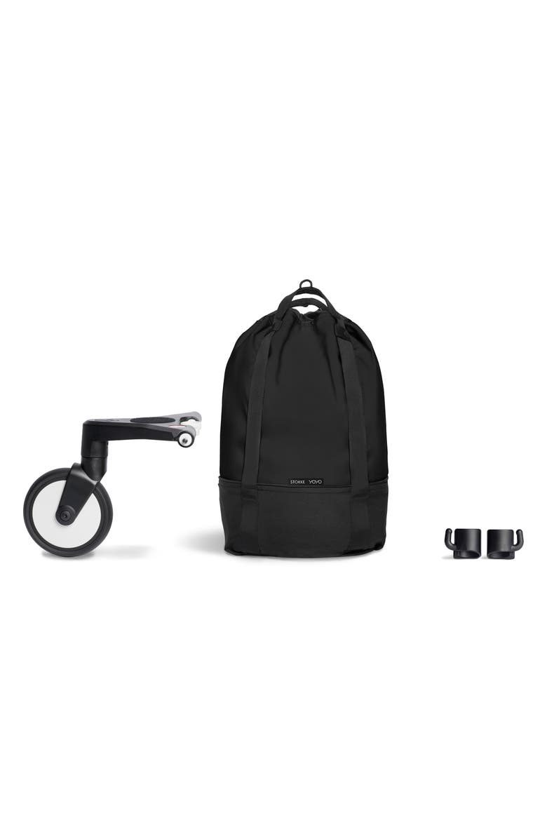 Stokke YOYO Stroller Bag with Wheel Attachment, Alternate, color, Black