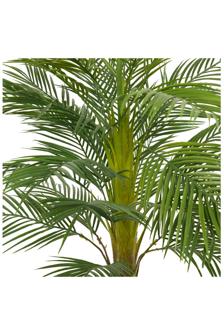 Green Faux Foliage Artificial Palm Tree, Alternate, color, GREEN