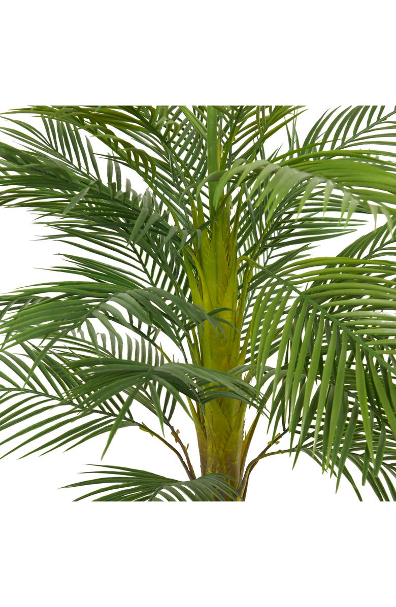 GINGER BIRCH STUDIO Green Faux Foliage Artificial Palm Tree, Alternate, color, Green