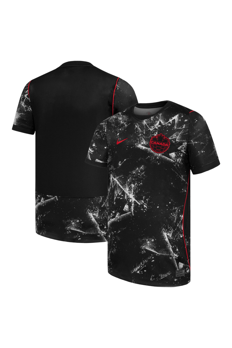 Youth Nike  Black Canada Soccer 2026 Away Stadium Replica Jersey, Main, color, Black