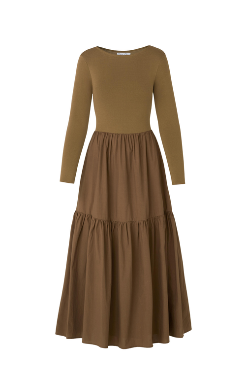 By Tess Collection Lany Dress In Brown