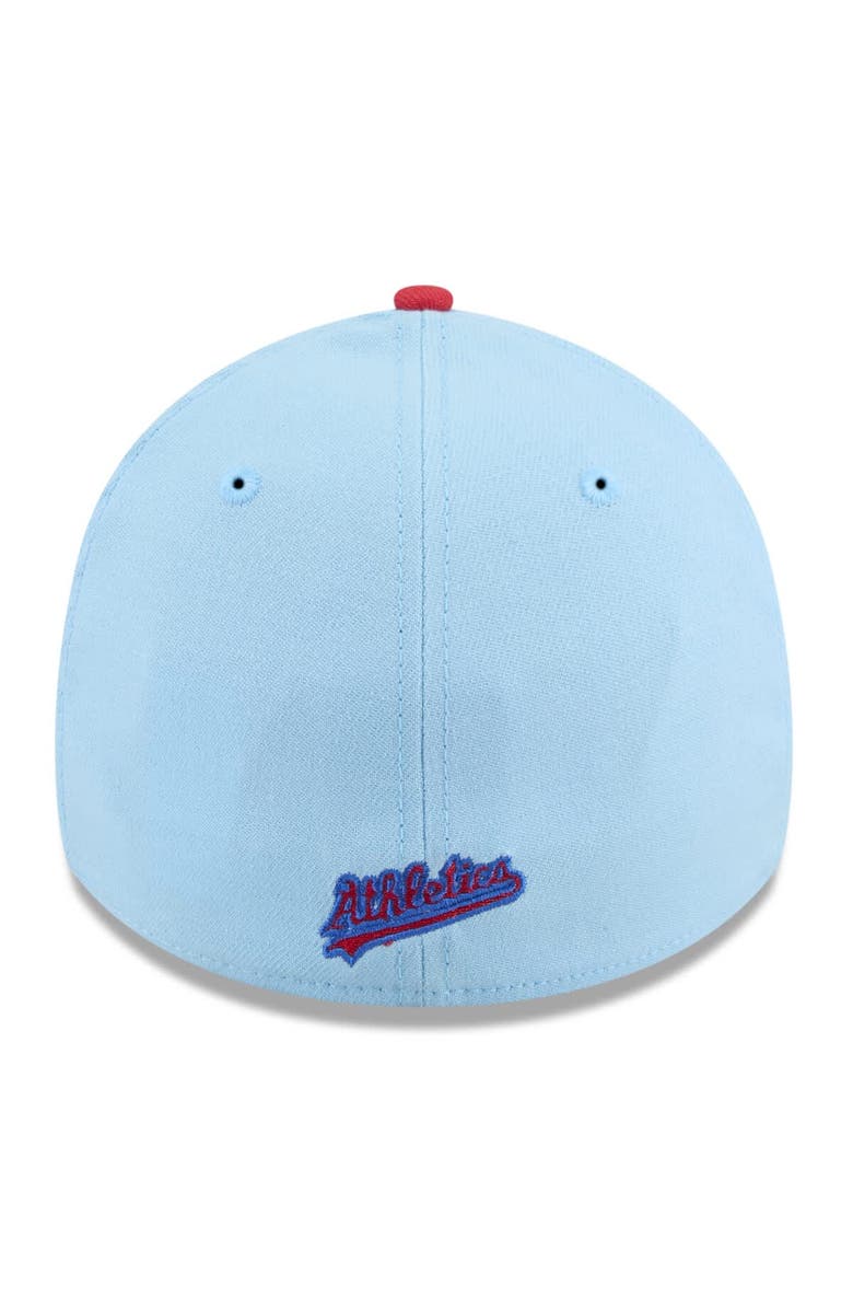 New Era Men's New Era Light Blue/Red Athletics 2025 Fourth of July 39THIRTY Flex Hat, Alternate, color, Light Blue