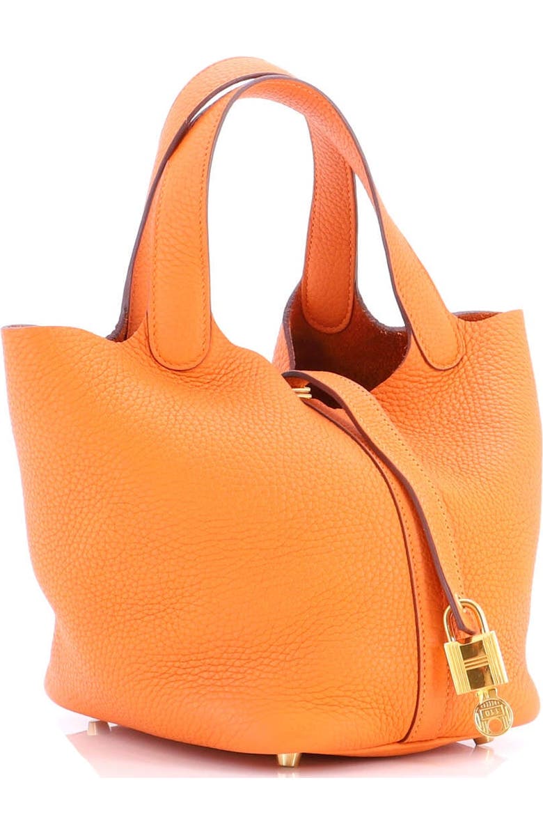 Pre-Owned Hermes Picotin Lock Bag Clemence PM, Alternate, color, Orange H