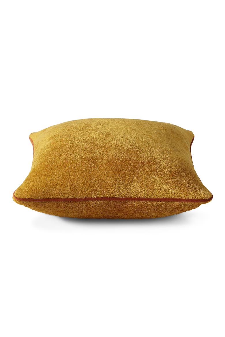 Cloud Silque Throw Pillow with Piping, Alternate, color, OLIVE / FIG