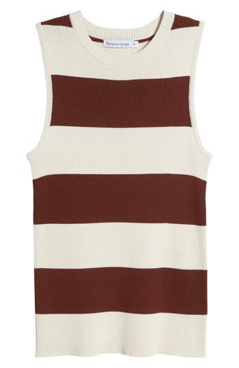 BRAVE + TRUE BRAVE+TRUE TORI STRIPE SLEEVELESS SWEATER