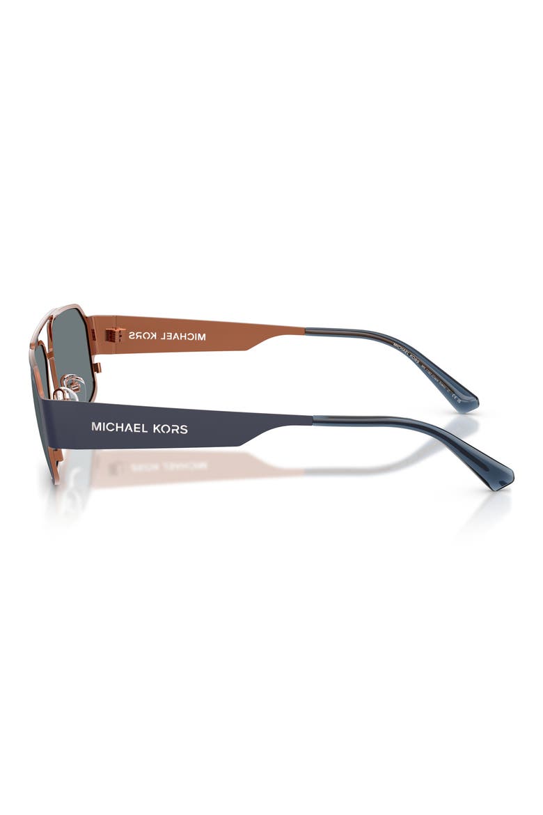 Cape Town 58mm Rectangular Sunglasses, Alternate, color, NAVY MATTE / GREY MONO