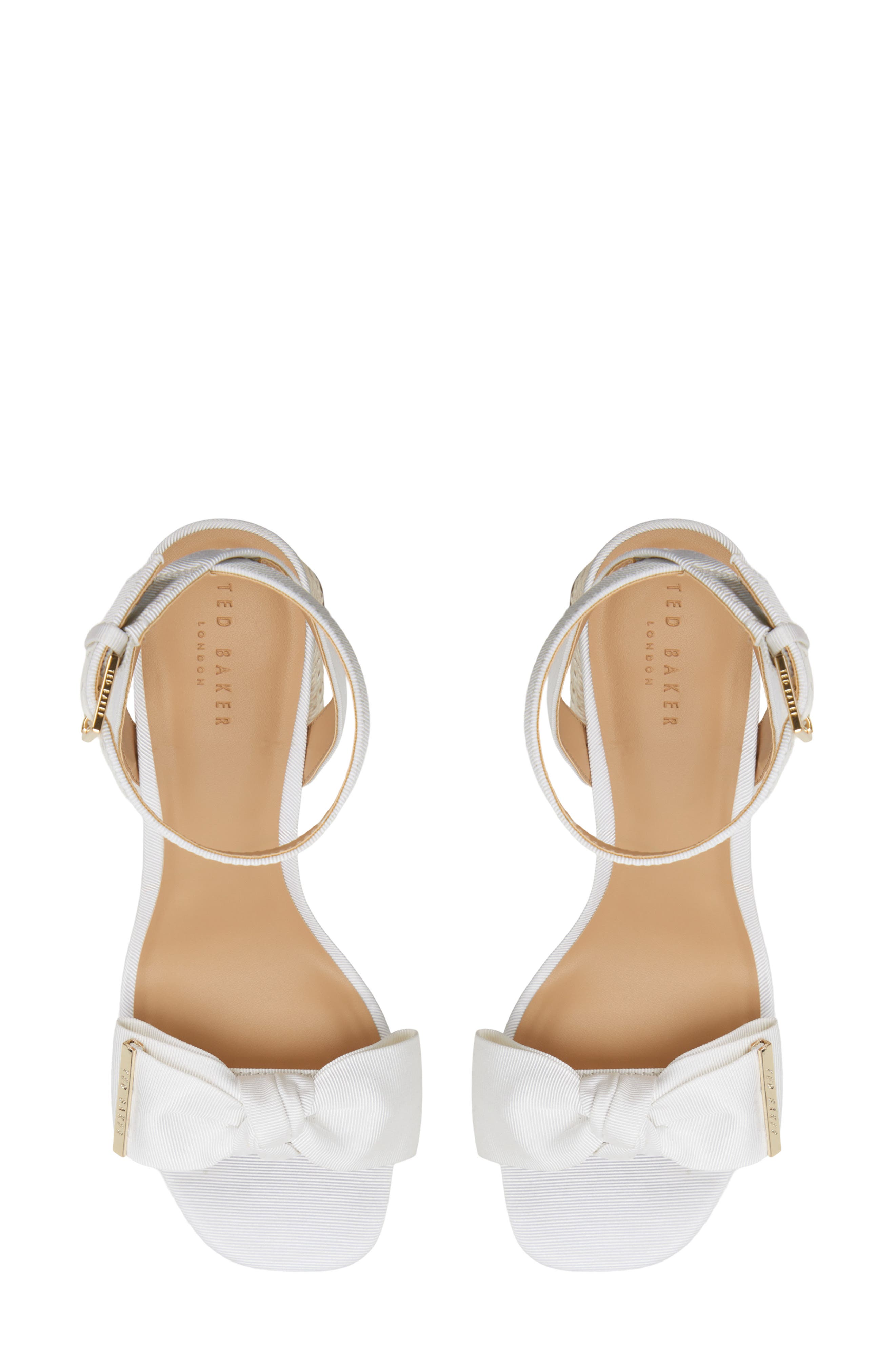 Ted Baker London Giana Block Heel Sandal, Alternate, color, White