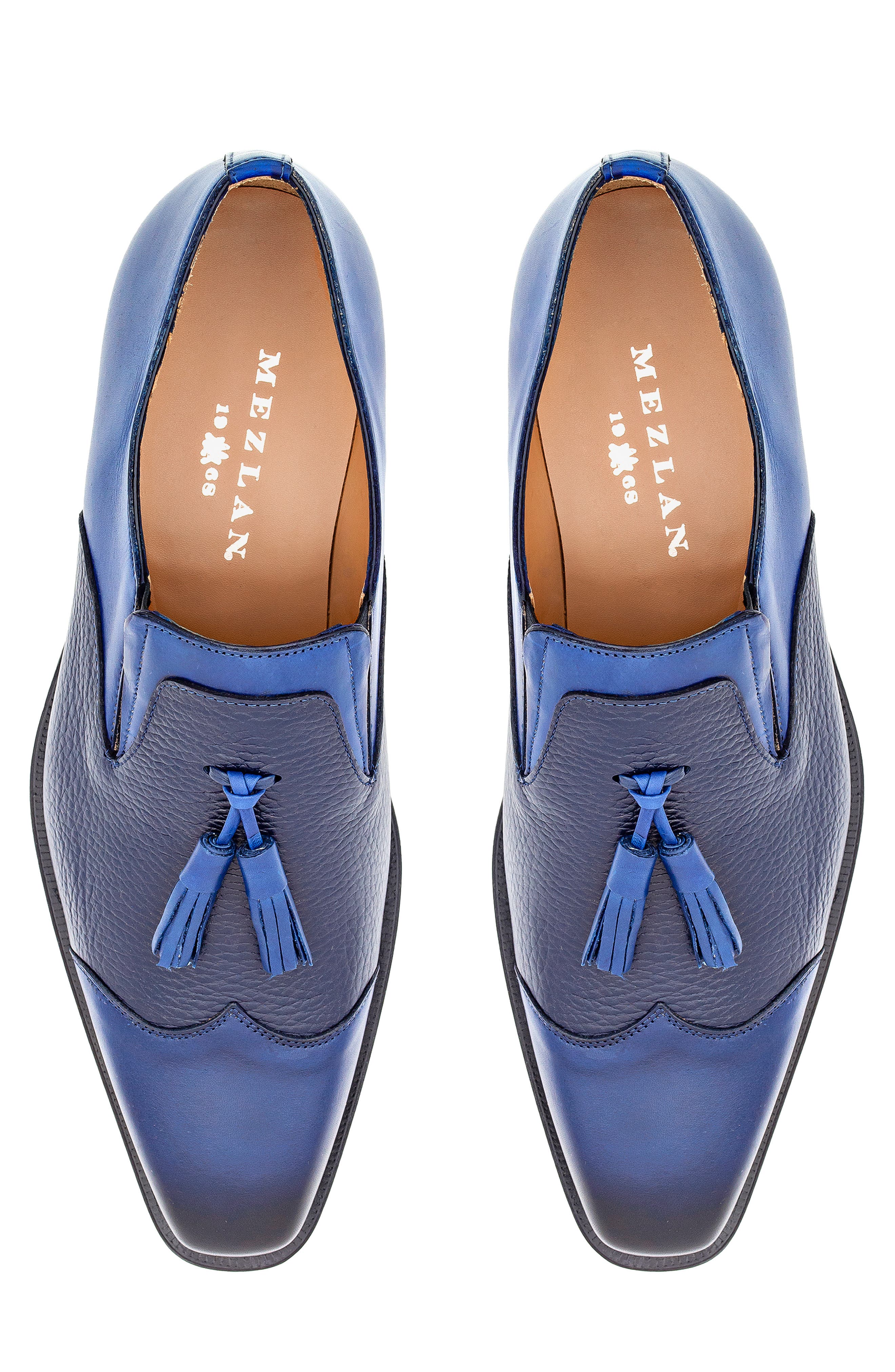 Tassel Ornament Leather Loafer, Alternate, color, BLUE