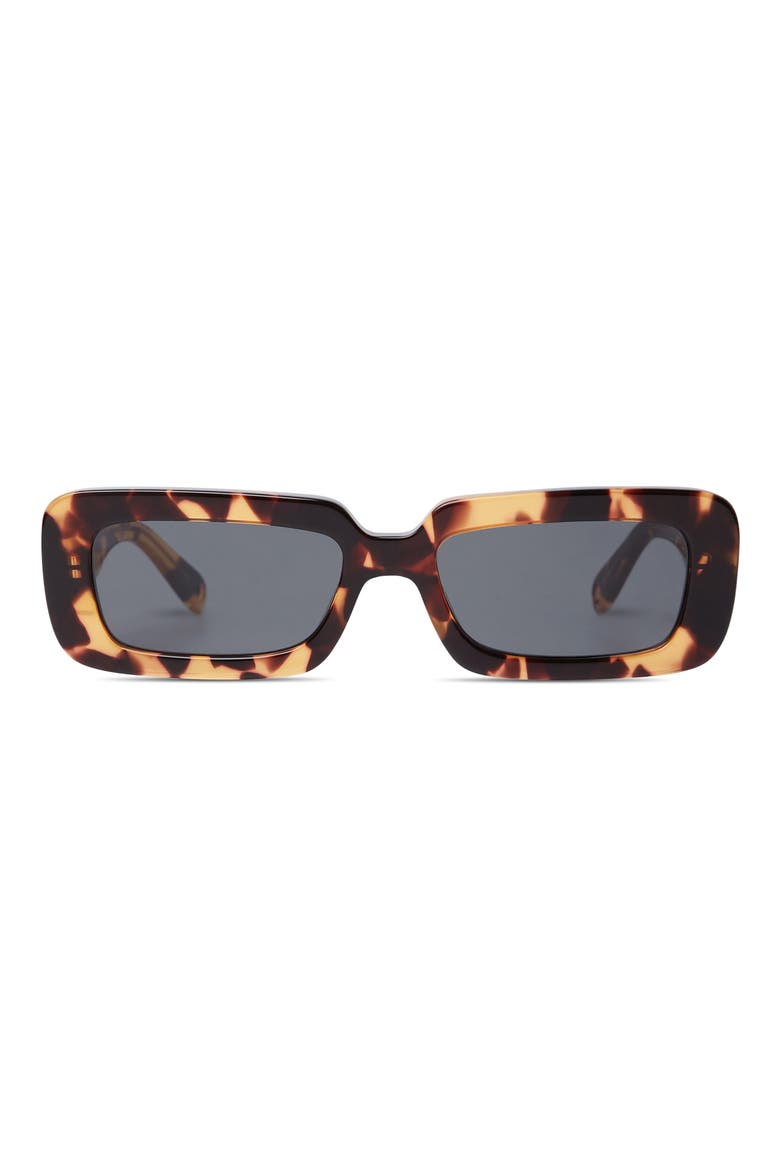 Gigi 54mm Rectangular Sunglasses, Main, color, DARK BROWN TORTOISE