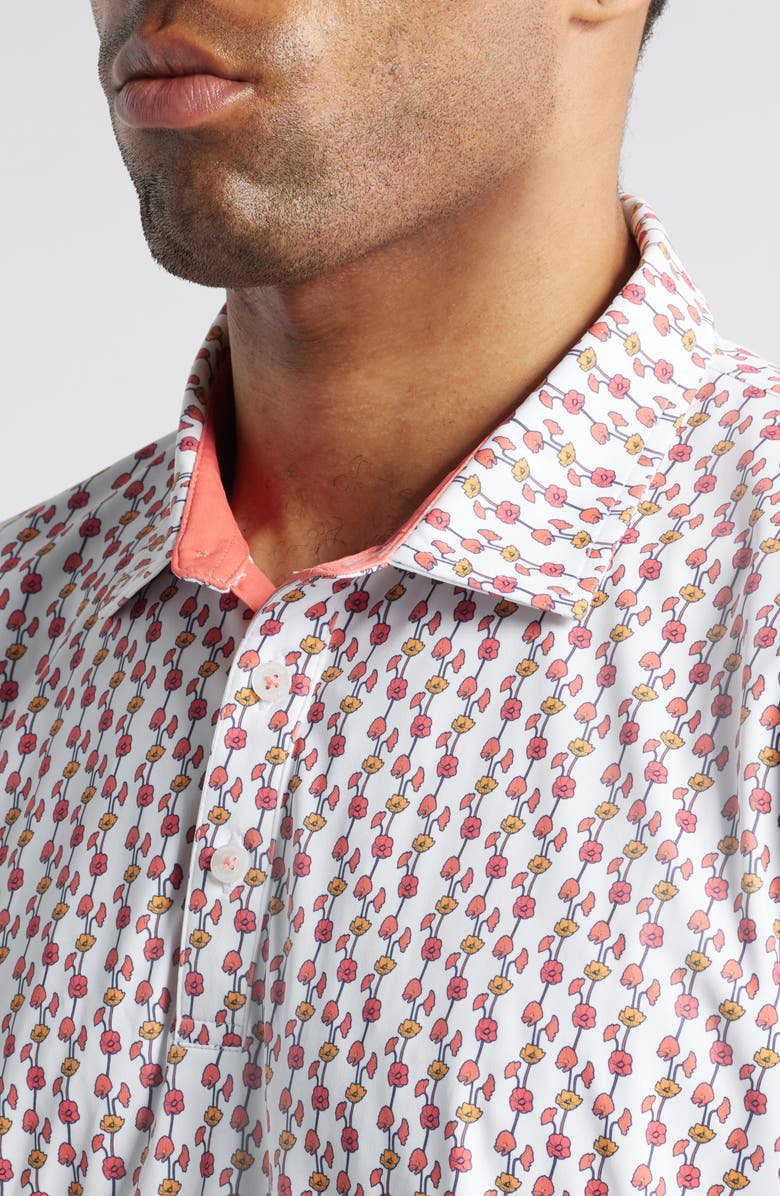 Swannies Erick Floral Golf Polo, Alternate, color, Melon