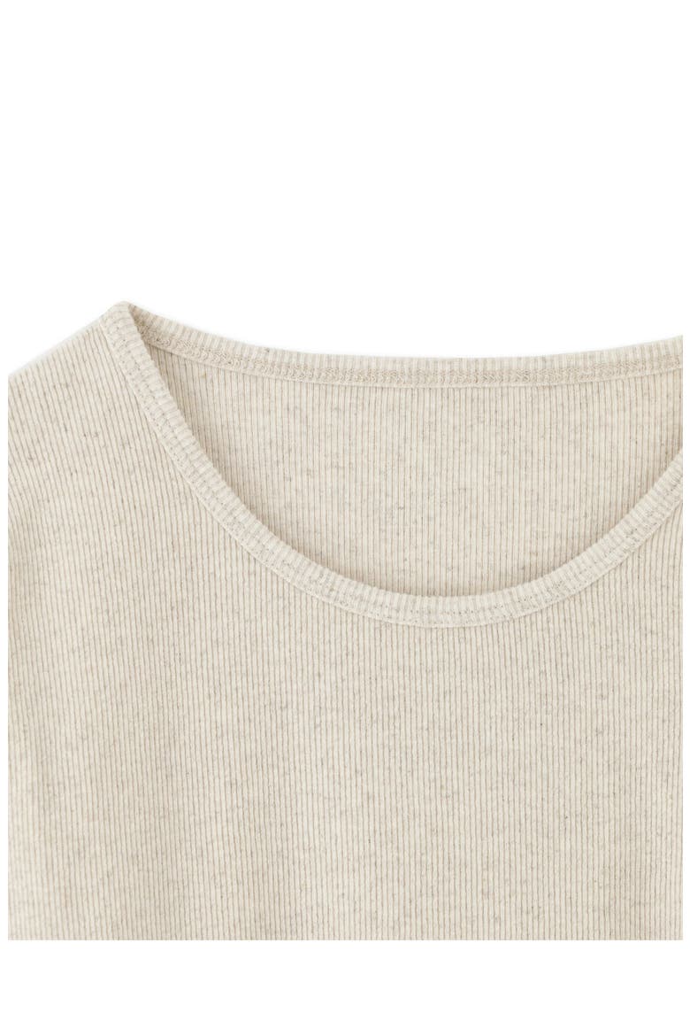 Courtney Cotton Linen Rib T-Shirt, Alternate, color, GARZA