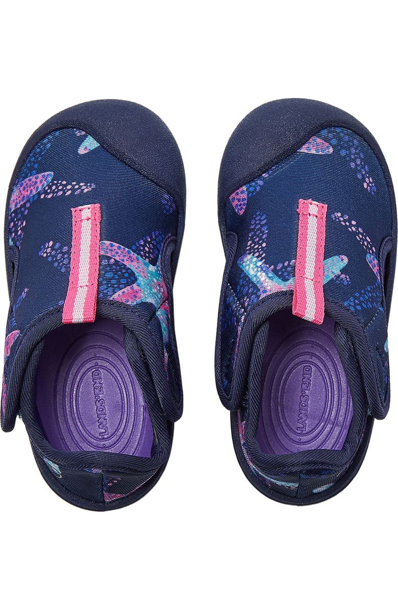 Lands' End Toddlers Adventurer Water Shoes, Alternate, color, Deep Sea Navy/Pink Starfish