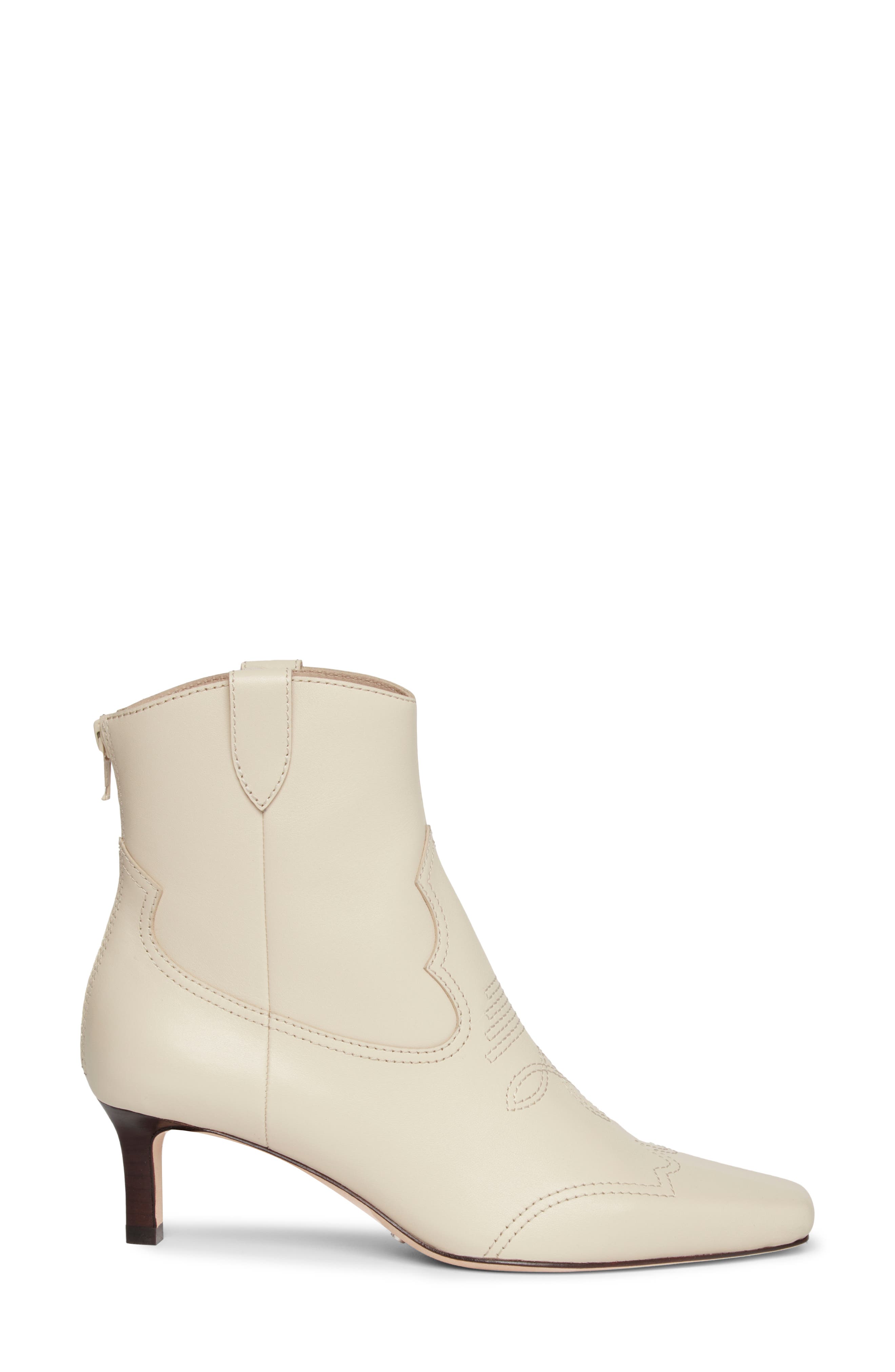 PAIGE Adelyn Kitten Heel Western Boot, Alternate, color, Bone