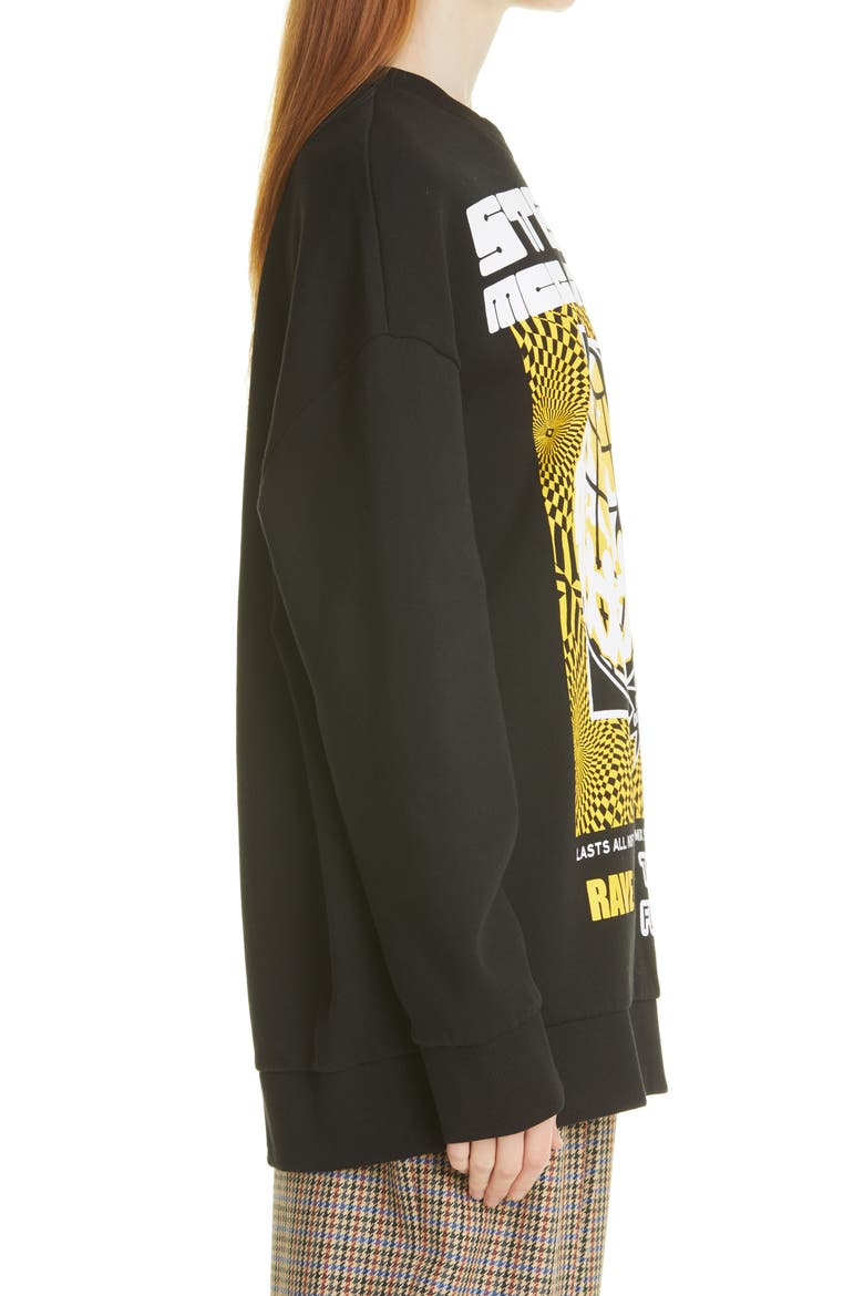 Rave Graphic Sweatshirt, Alternate, color, BLACK