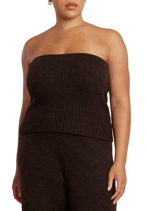 Sweater Ribbed Tube Top (Plus Available)